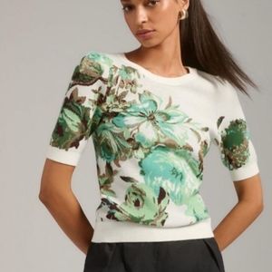 Anthropologie Maeve Harmon Jaquard Sweater Tee NWT size s